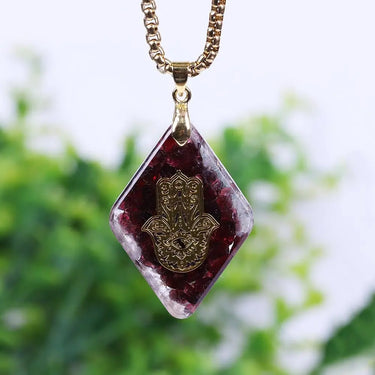 Natural Garnet Orgonite Revitalizing Necklace-Your Soul Place